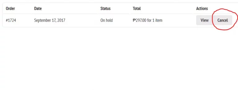 Hướng dẫn thêm nút huỷ đơn hàng trong woocommerce